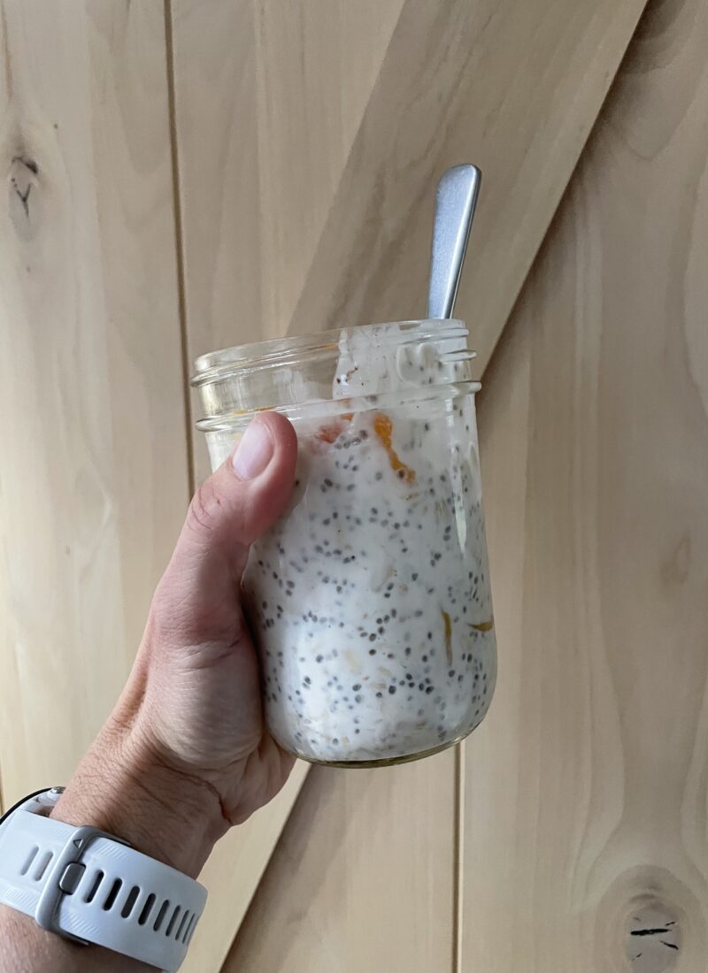 The Best Protein-Packed Peaches & Cream Overnight Oats