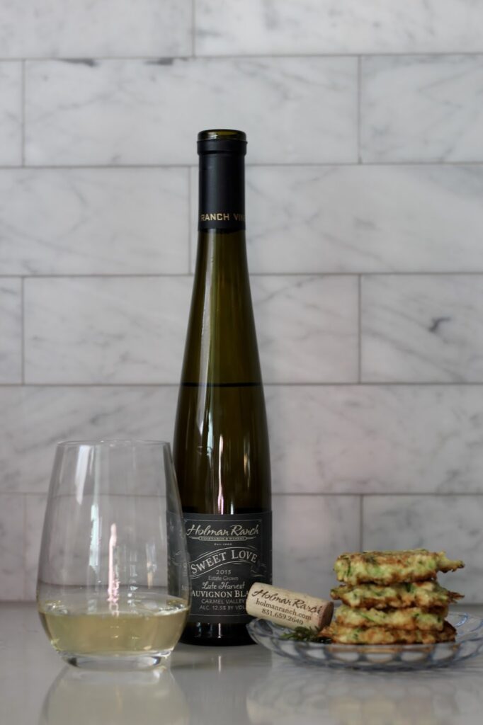 WINE + ZUCCHINI FRITTERS WINE + ZUCCHINI FRITTERS